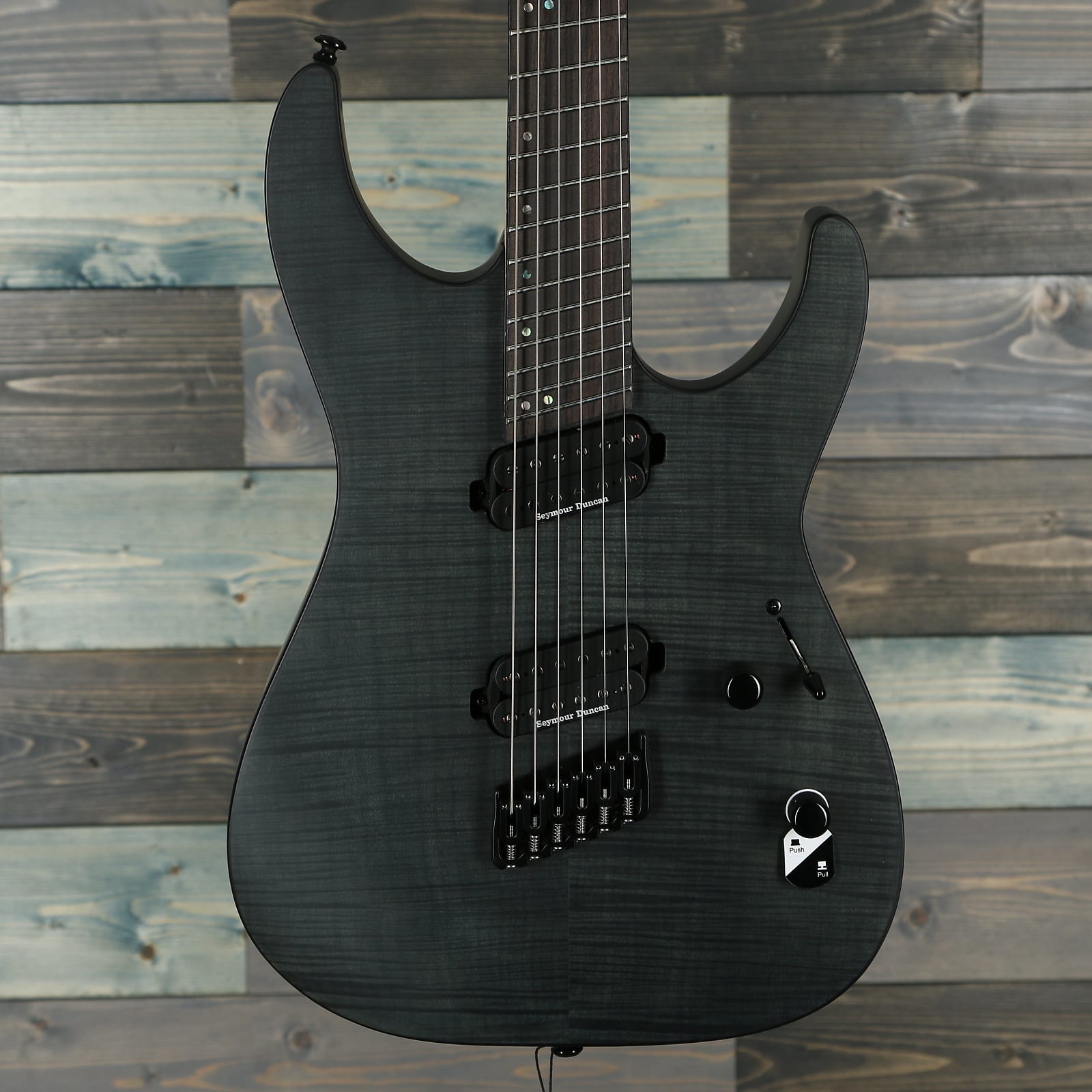 ESP LTD M-1000 Multi-Scale - See Thru Black Satin