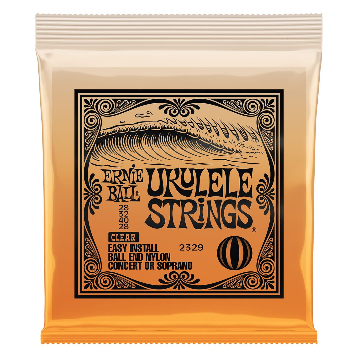 Ernie Ball 2329 Concert/Soprano Nylon Ball End Ukulele Strings - Clear