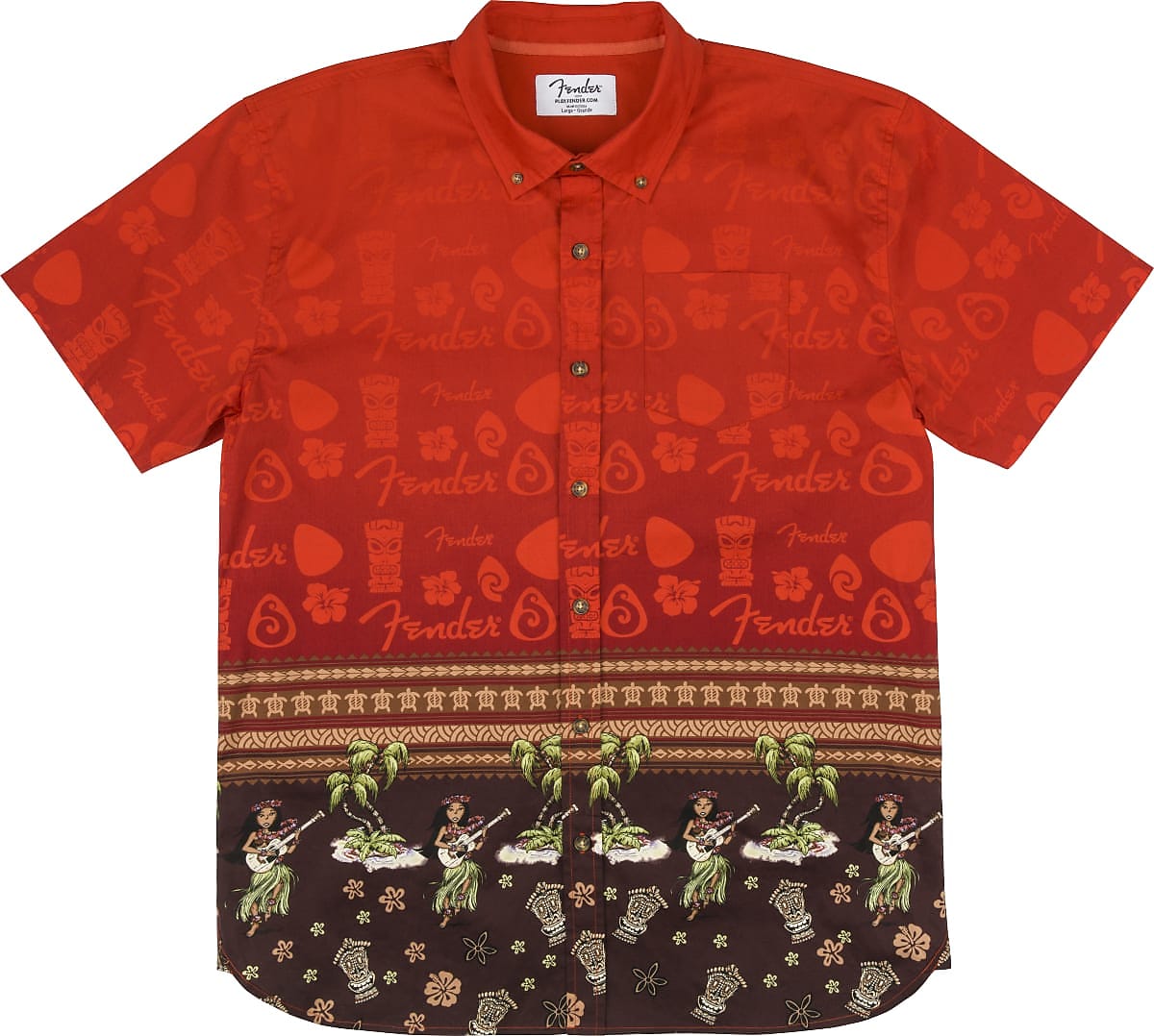 Fender The Hawaiian Button Up Shirt, Multicolor Small