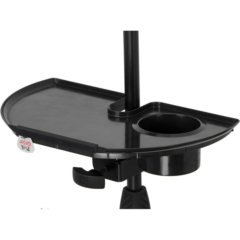 Gator Frameworks Microphone Stand Accessory Tray Drink Holder & Guitar Pick Tab