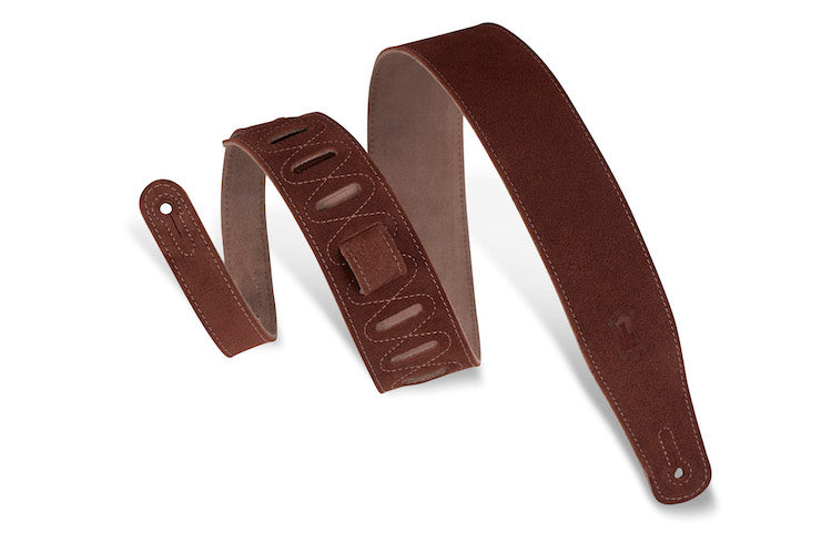 Levy's 2 1/2" Wide Rust Suede Guitar Strap