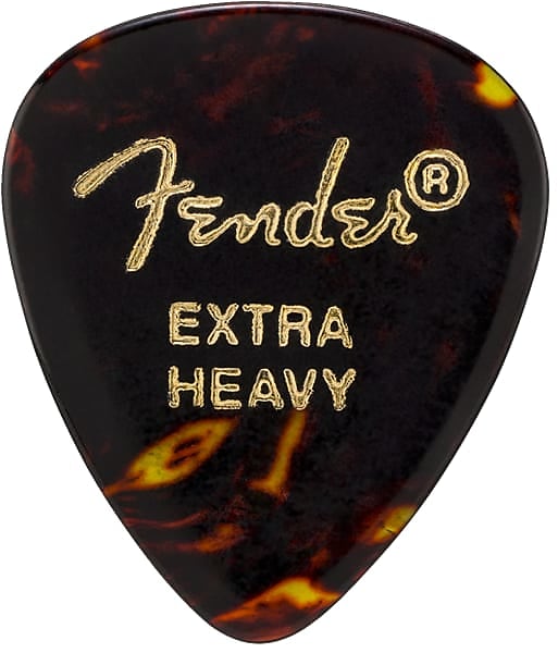 Fender 451 Shape, Shell Celluloid Picks, Extra Heavy (12)