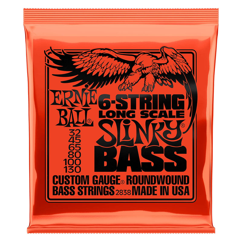 Ernie Ball 2838 Slinky Long Scale 6-String Nickel Wound Electric Bass Strings