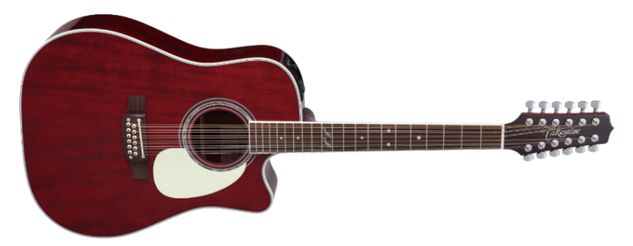 Takamine JJ325SRC-12 John Jorgenson, 12-String Acoustic-Electric Guitar - Gloss Red