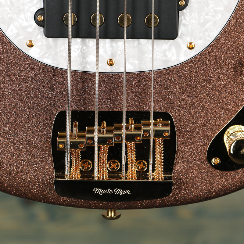 Ernie Ball Music Man BFR Stingray HH - Pink Champagne Sparkle
