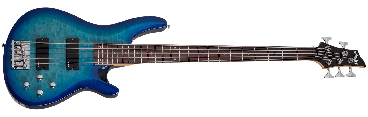 Schecter 592 C-5 Plus Bass Guitar - Ocean Blue Burst