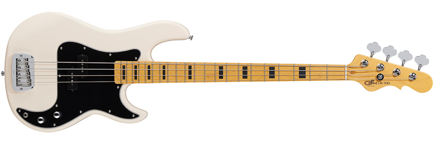 G&L Tribute Series LB-100 Bass Guitar w/Maple FB Bass Guitar - Olympic White