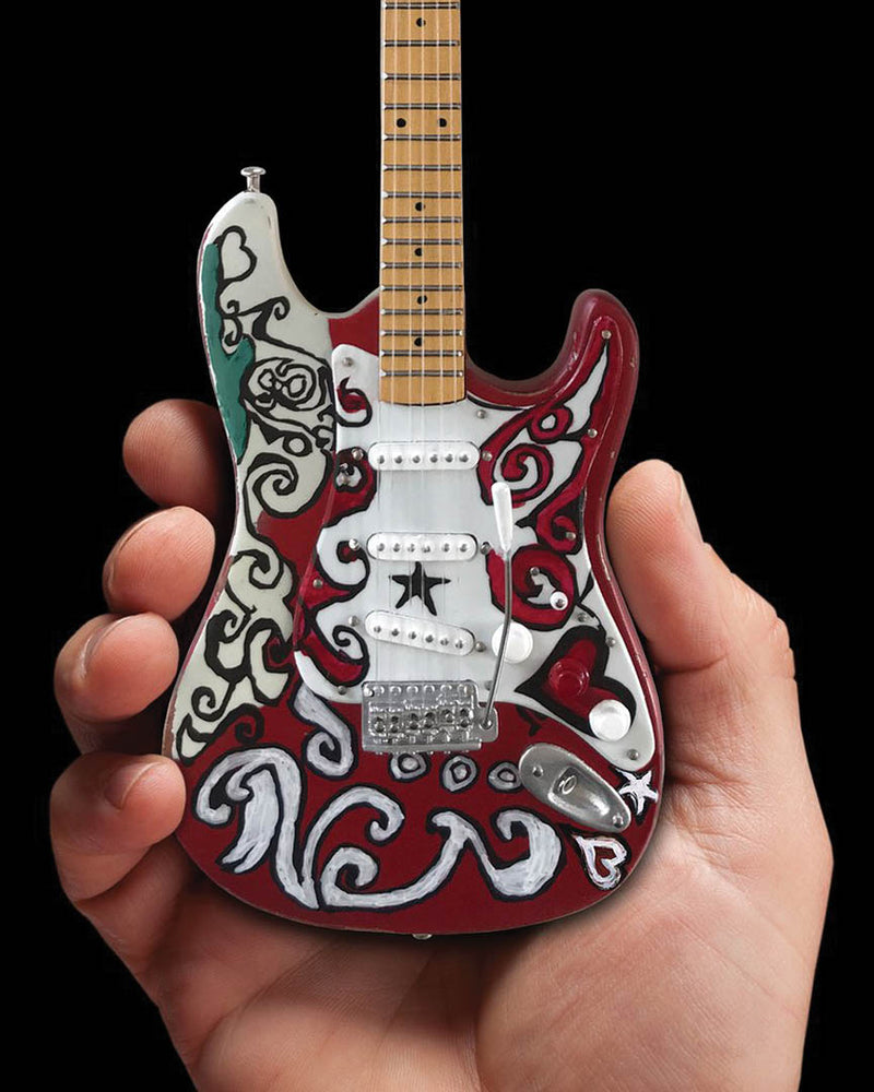 Jimi Hendrix Saville Fender Stratocaster Miniature Guitar Replica Collectible