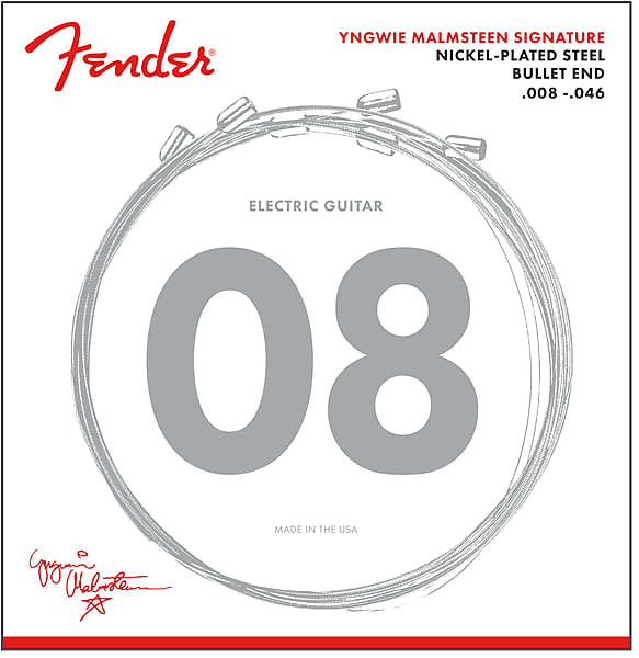 Fender Yngwie Malmsteen Electric Guitar Strings .008-.046 Nickel-Plated Steel