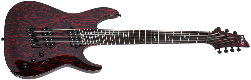 Schecter 1477 C-7 Multiscale Silver Mountain - Blood Moon (BM)