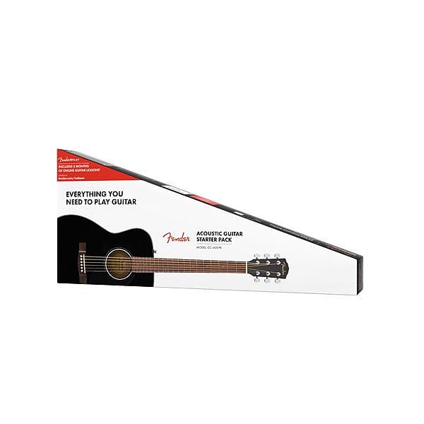 Fender CC-60S Concert Pack V2, Black Acoustic Guitar