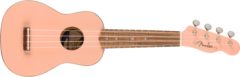 Fender Venice Soprano Uke, Walnut Fingerboard, Shell Pink