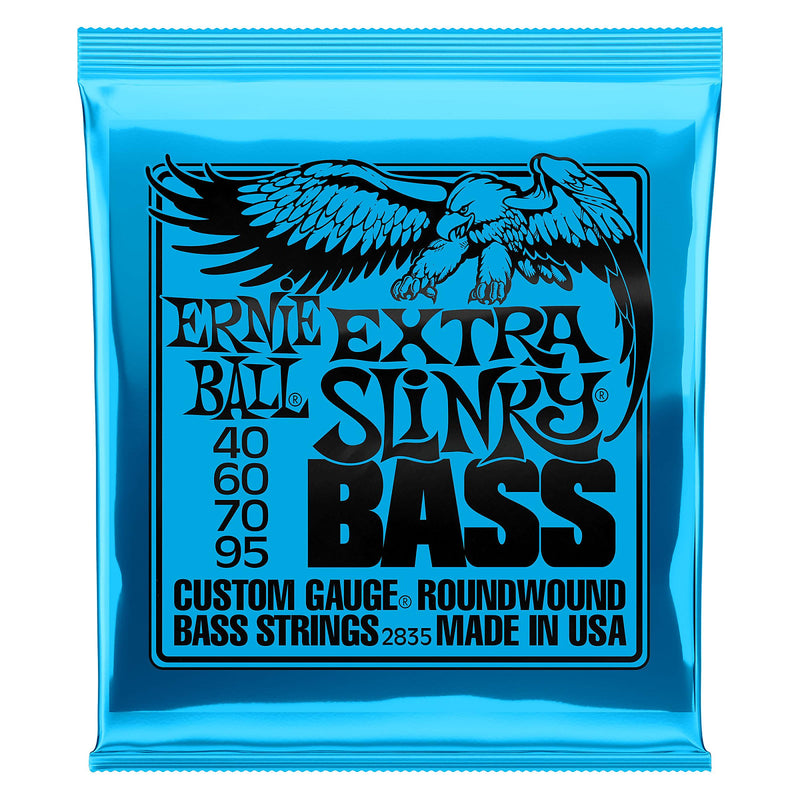 Ernie Ball 2835 Extra Slinky Nickel Wound Electric Bass Strings, 40-95 Gauge