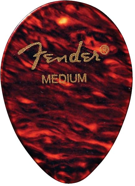 Fender 354 Shape Celluloid Picks, Shell, Thin, (12)