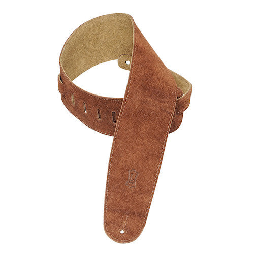 Levy's 3 1/2" Wide Suede Bass Strap - Rust
