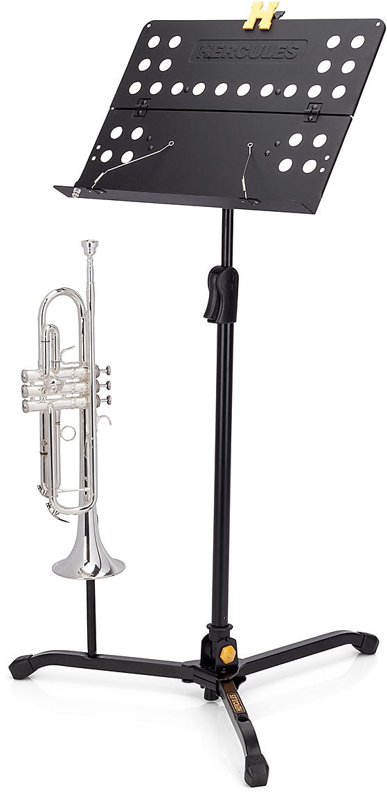 Hercules BS311B EZ Clutch Perforated Orchestra Music Stand w/ Tilting Base