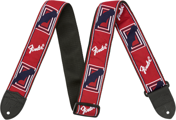 Fender 2'' Monogrammed Red/White/Blue Strap