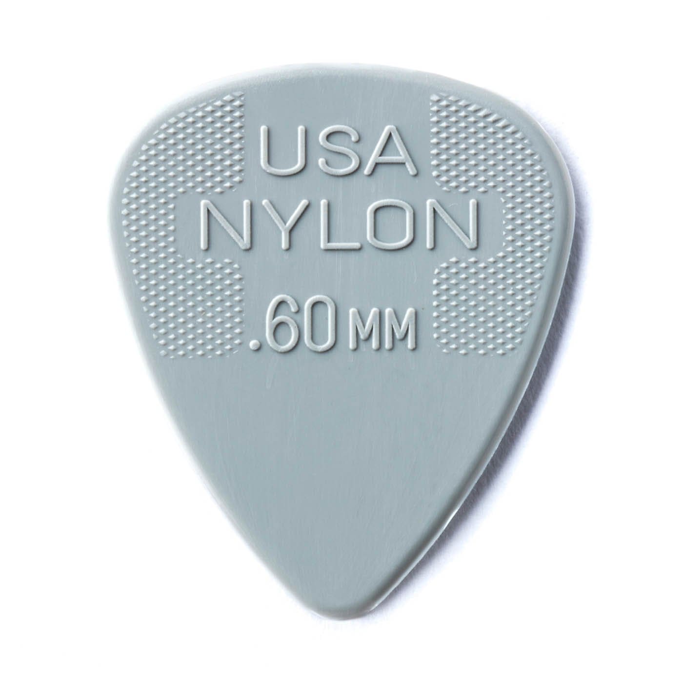 Dunlop 44P.60 Nylon Standard .60mm Light Grey Guitar Picks 12-Pack