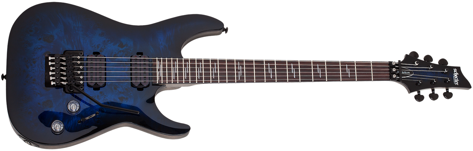 Schecter 2455 Omen Elite-6 FR See-Thru Blue Burst