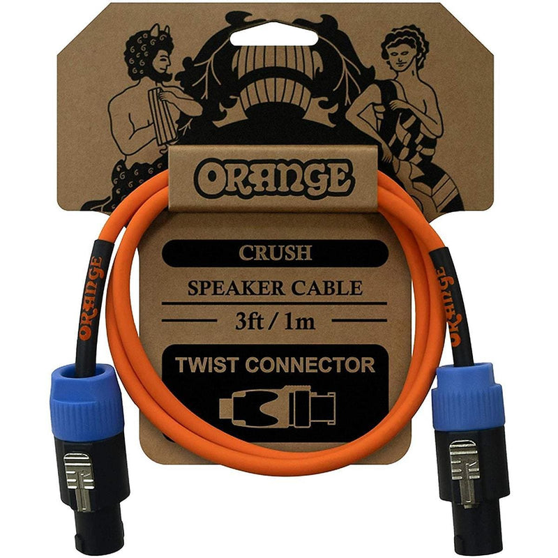 Orange Cables Crush 3ft Speaker Cable Twist Connector to Twist Connector