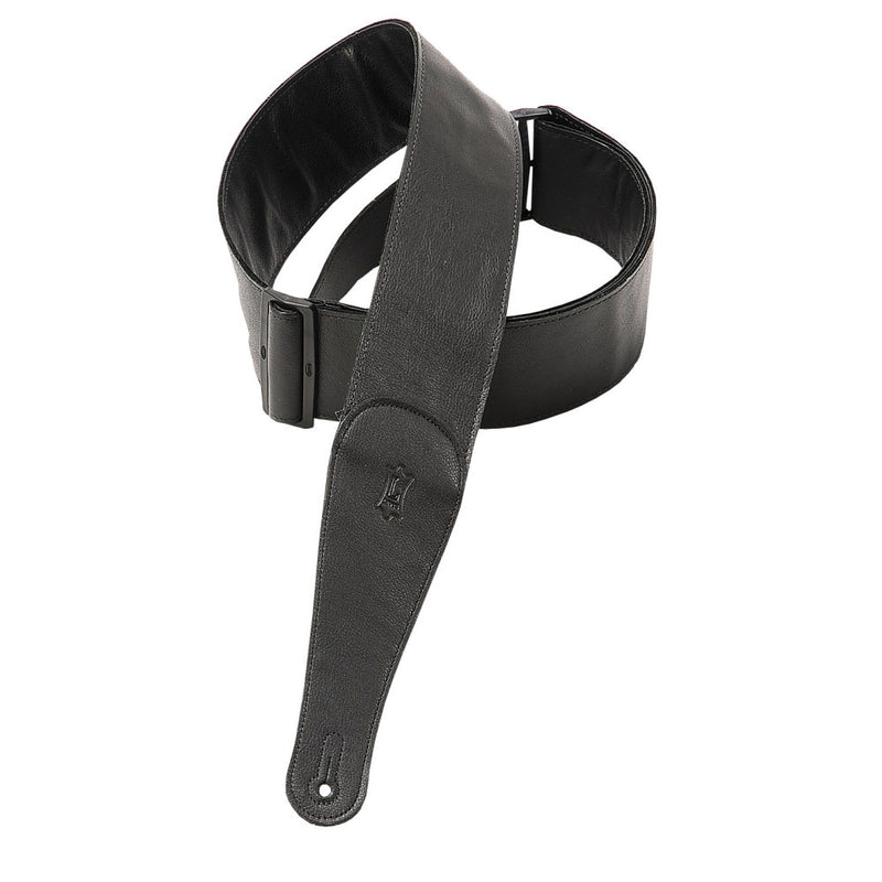 Levy's M7GG3-BLK 3in Garment Leather Guitar Strap - Black
