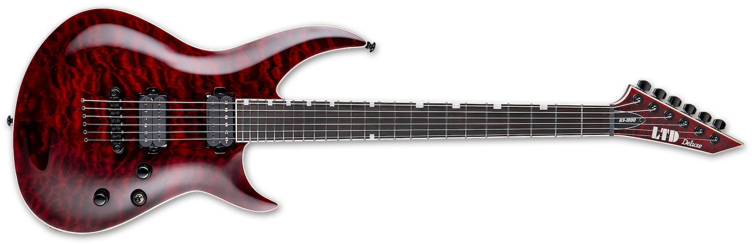 ESP LTD H3-1000 Quilted Maple Electric - See Thru Black Cherry