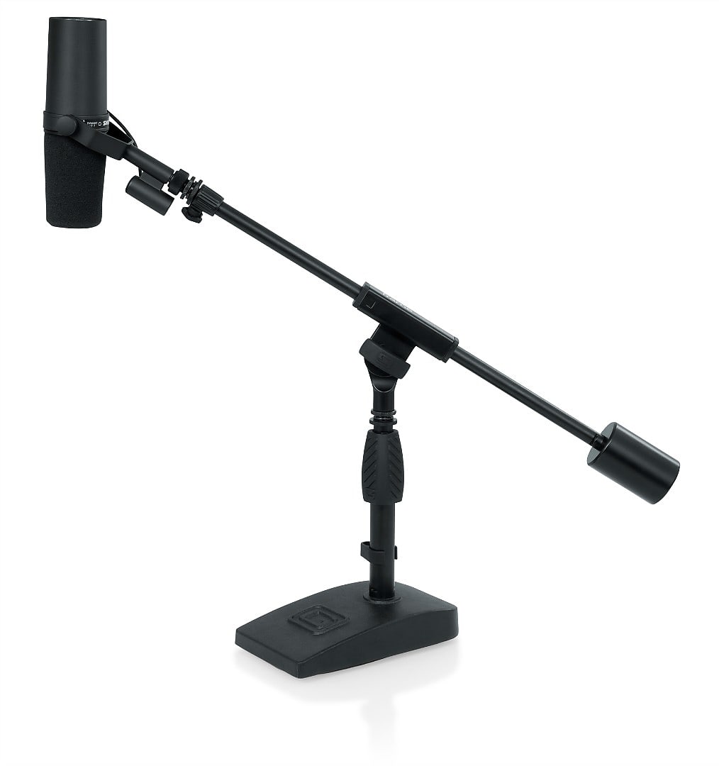 Gator GFW-MIC-0822 Telescoping Boom Mic Stand Desktop & Bass Drum