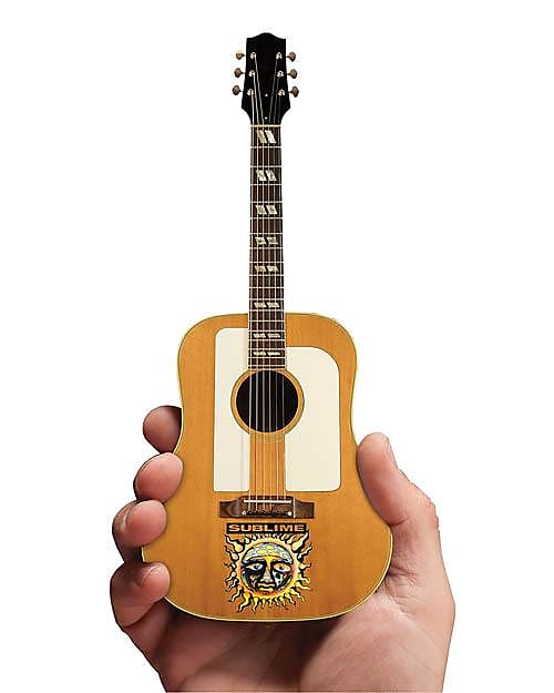 Sublime - Acoustic w/Sun Face and Logo Off. Licensed Miniature Guitar Replica