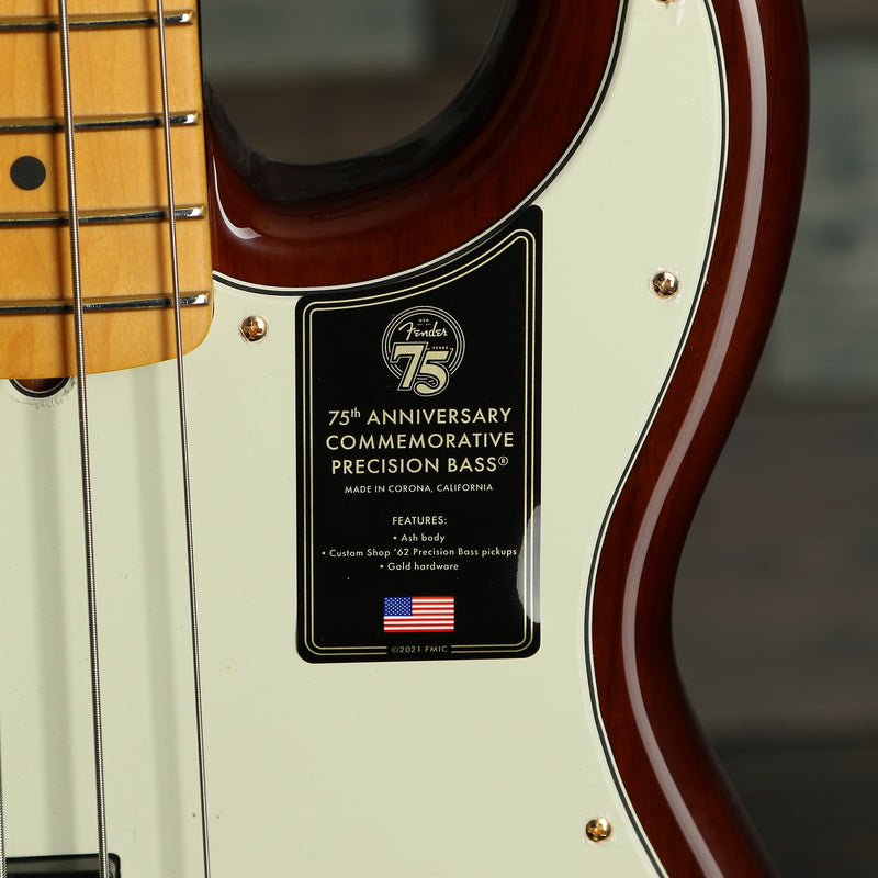 Fender 75th Anniversary Commemorative Precision Bass, 2-Color Bourbon Burst
