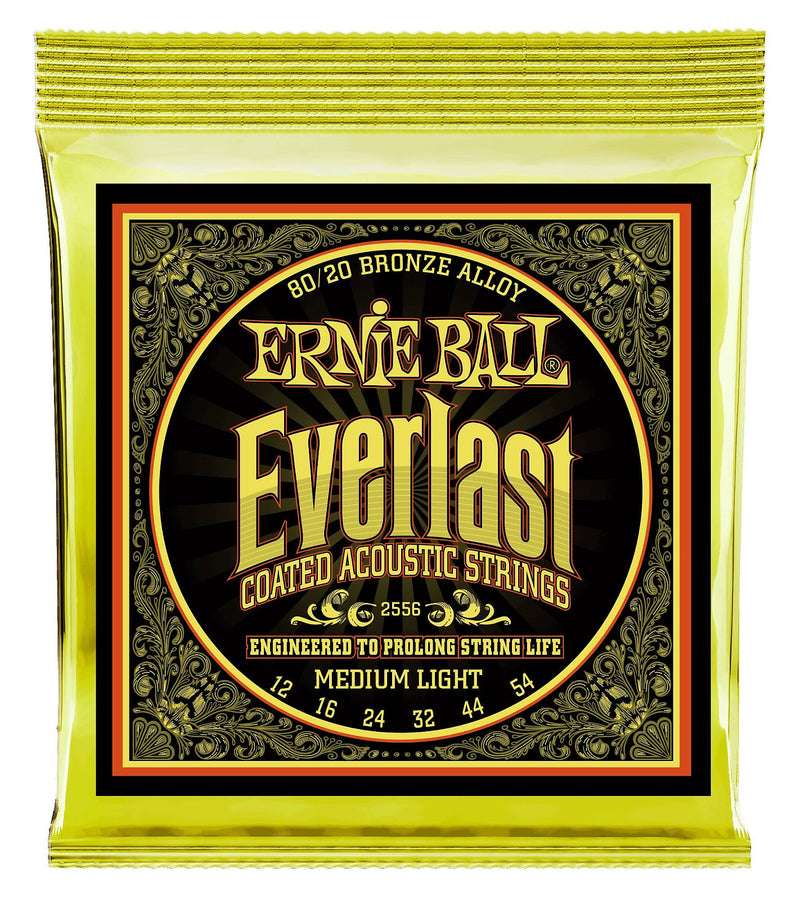 Ernie Ball Everlast Coated 2556 80/20 Bronze Med. Light Acoustic Guitar Strings