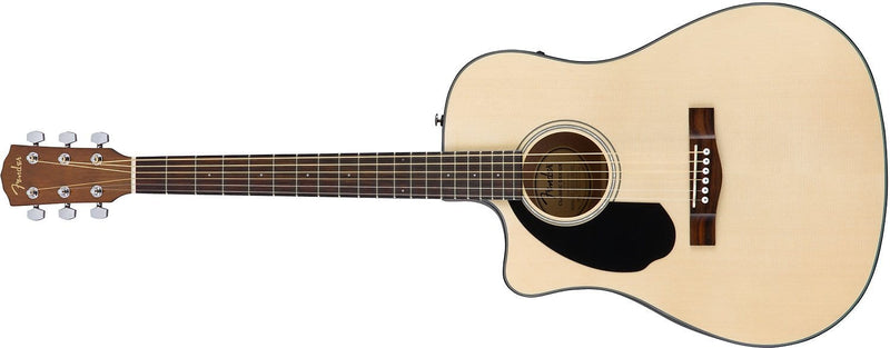 Fender CD-60SCE Left-Hand, Natural, Walnut