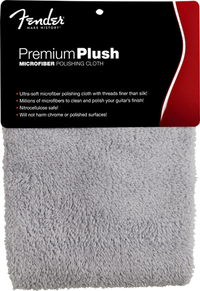 Fender Premium Plush Microfiber Polishing Cloth, Gray