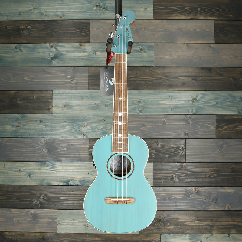 Fender Dani Harrison Uke, Walnut Fingerboard, Turquoise