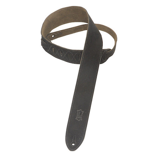 Levy's 2" Wide Black Suede Guitar Strap