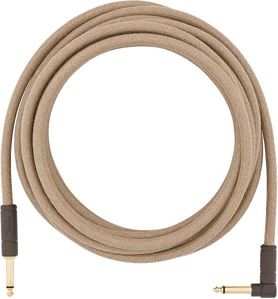 Fender 18.6' Angled Festival Instrument Cable, Pure Hemp, Natural