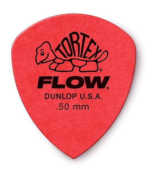 Dunlop 558P.50 Tortex Flow Pick .50mm, 12 Pack- Red