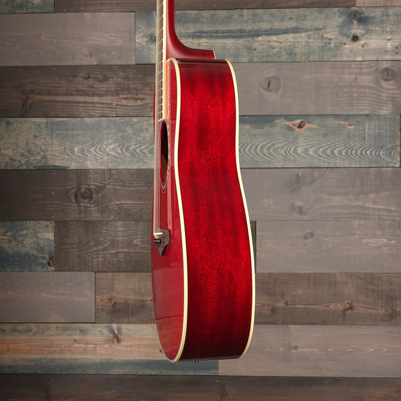 Yamaha FS Ruby Red TransAcousticDreadnought Guitar