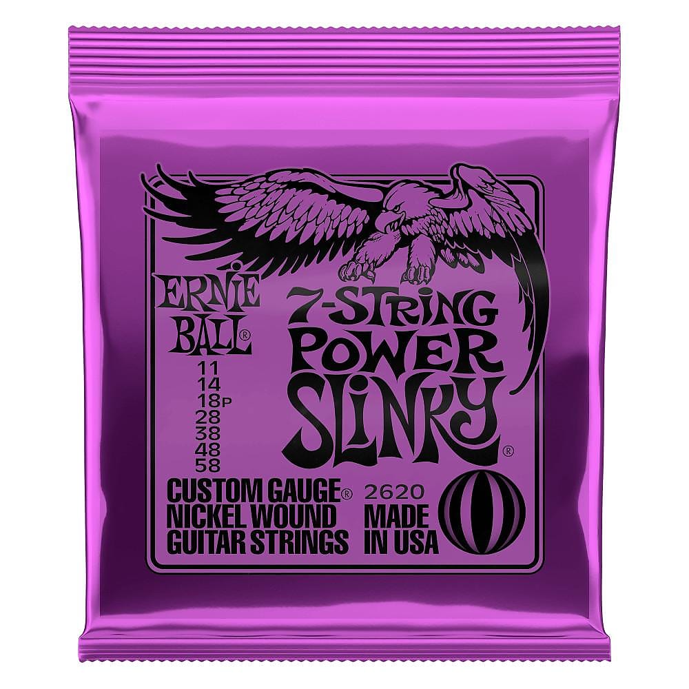 Ernie Ball 2620 Power Slinky 7-String Nickel Wound Electric Guitar Strings