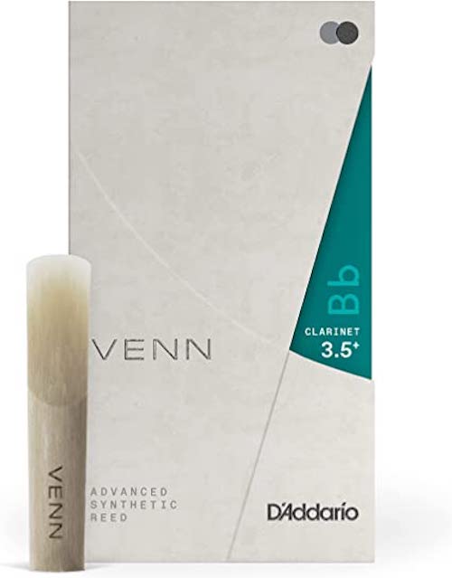 D'Addario VENN Bb Clarinet Synthetic Reeds - Strength 3.5+