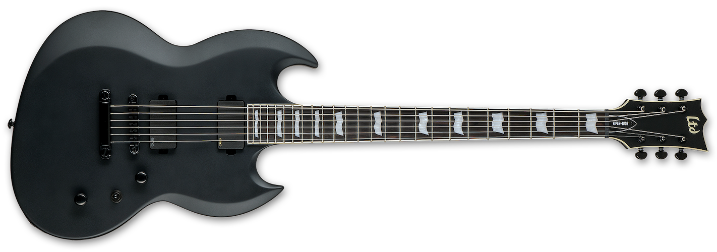 ESP LTD Viper-400 Baritone - Black Satin