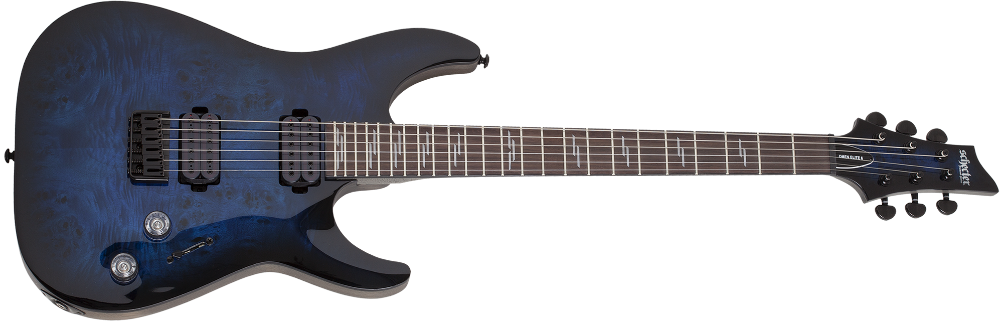 Schecter 2452 Omen Elite-6 - See-Thru Blue Burst