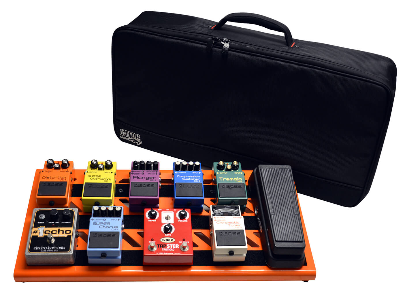 Gator Cases Large Aluminum Pedal Board w/Carry Bag - British Orange