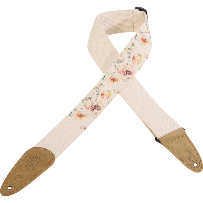 Levy's 2" Wide Cotton Guitar Strap - Floral Pattern