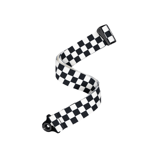 D'Addario 50BAL13 Auto Lock Skater Guitar Strap - Black/White Checkered