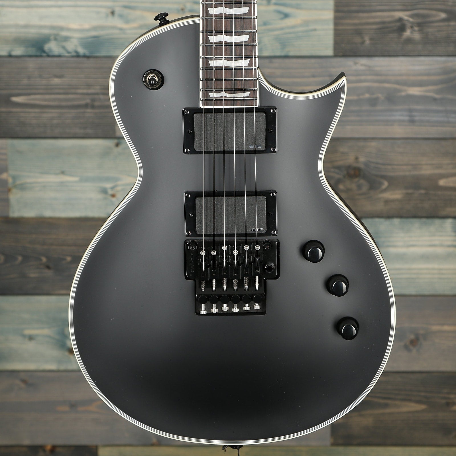 ESP LTD EC-1000FR Electric Guitar - Black Satin