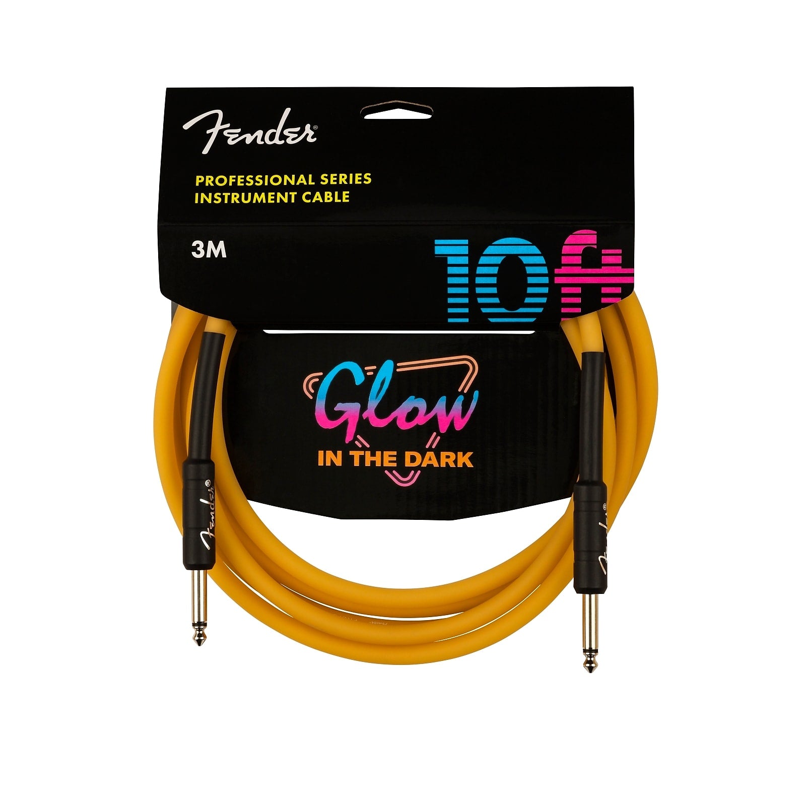 Fender Professional Glow in the Dark Cable, Orange, 10'