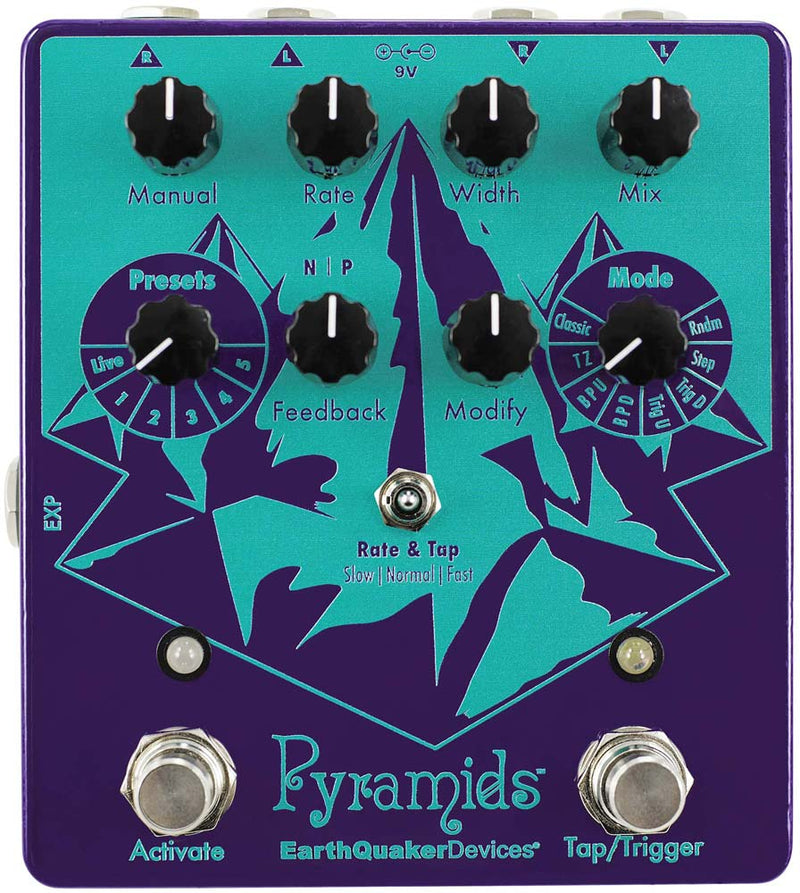 EarthQuaker Devices Pyramids Stereo Flanging Device w/Power Adapter