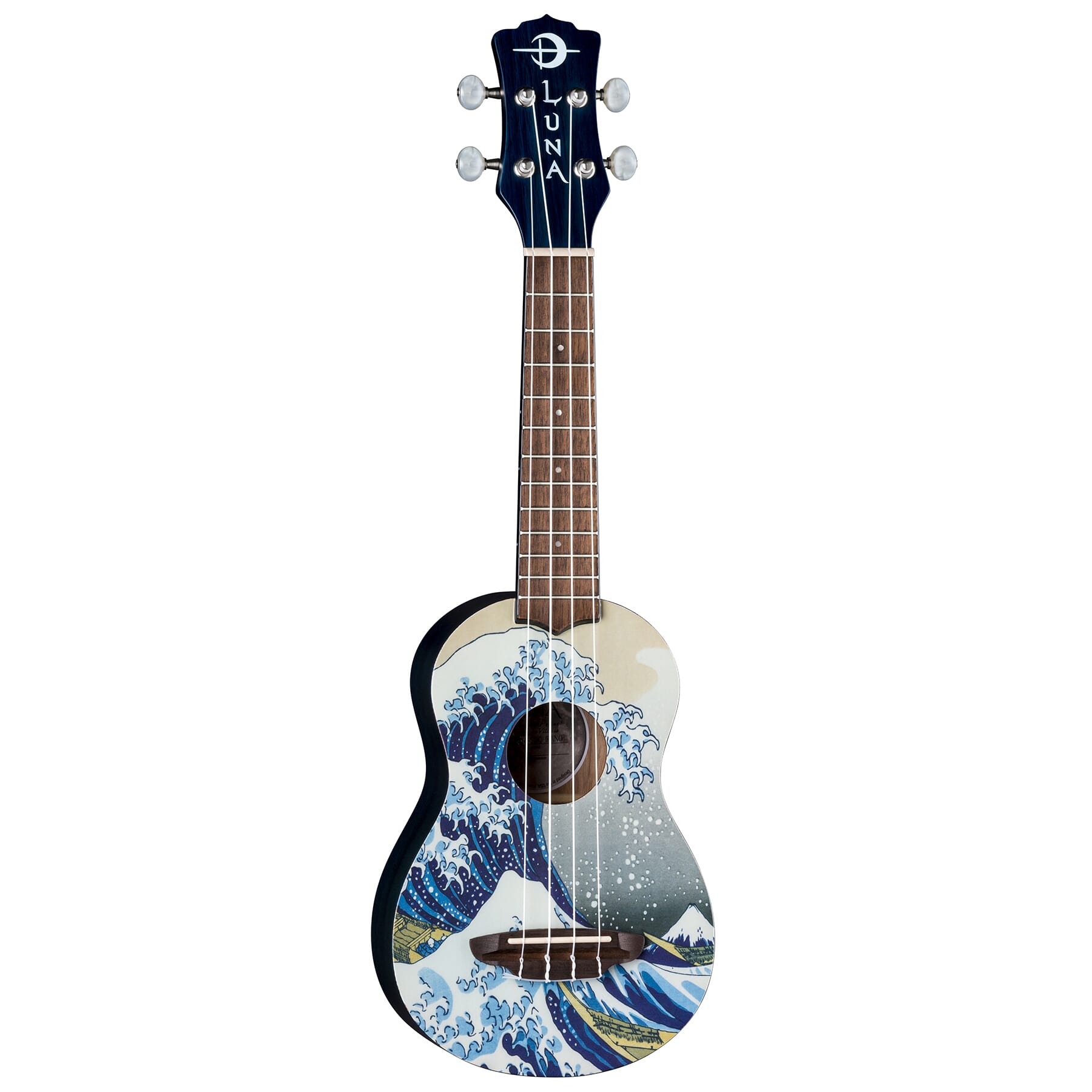 Luna Ukulele Great Wave Soprano w/Gigbag