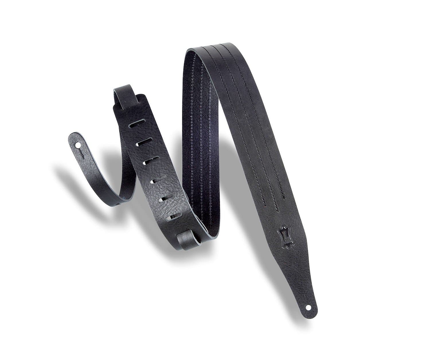 Levy's 2" Triple Stitch Complimentary Guitar Strap - Black/Black