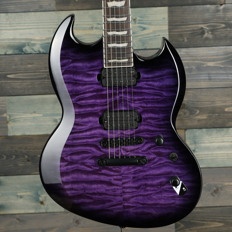 ESP LTD Viper-1000 Quilted Maple Electric - See Thru Purple Sunburst